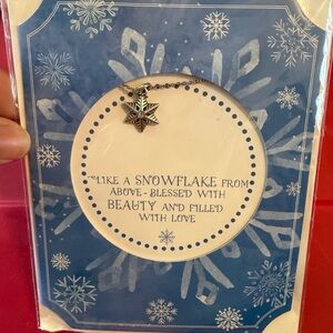 NWT Holiday Snowflake Pendant Card - Blue